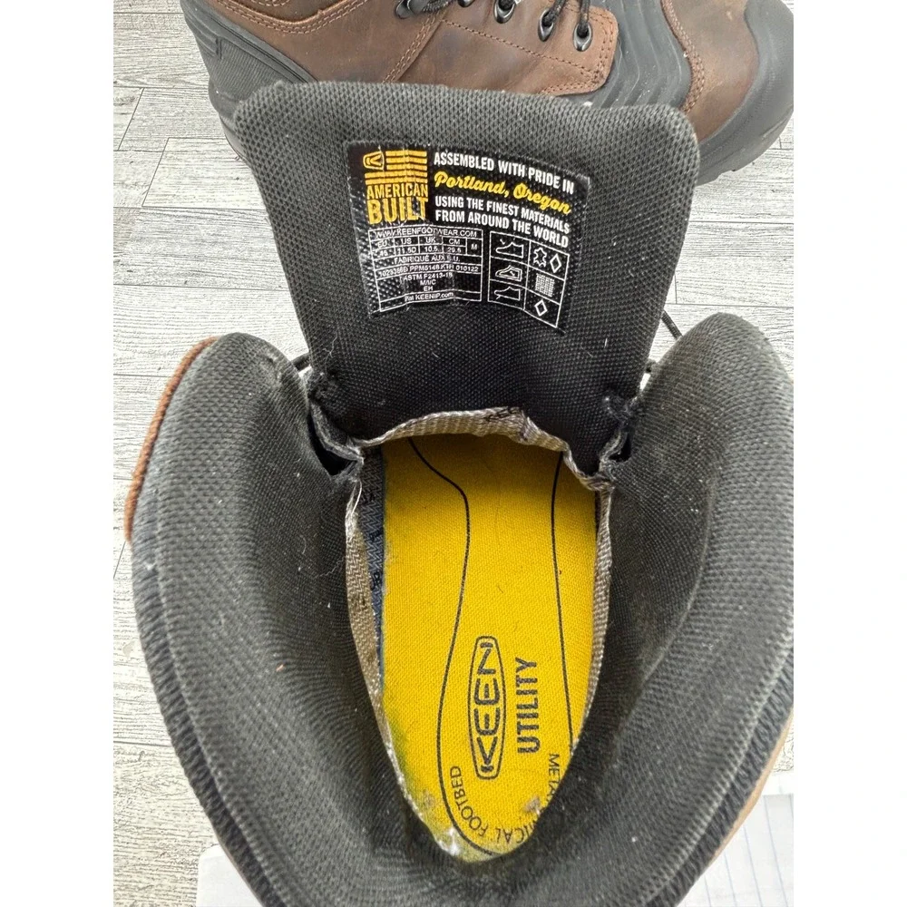 Keen Utility Troy 6 Men Carbon Fiber Toe Waterproof Work Boots Dark Earth 11.5D